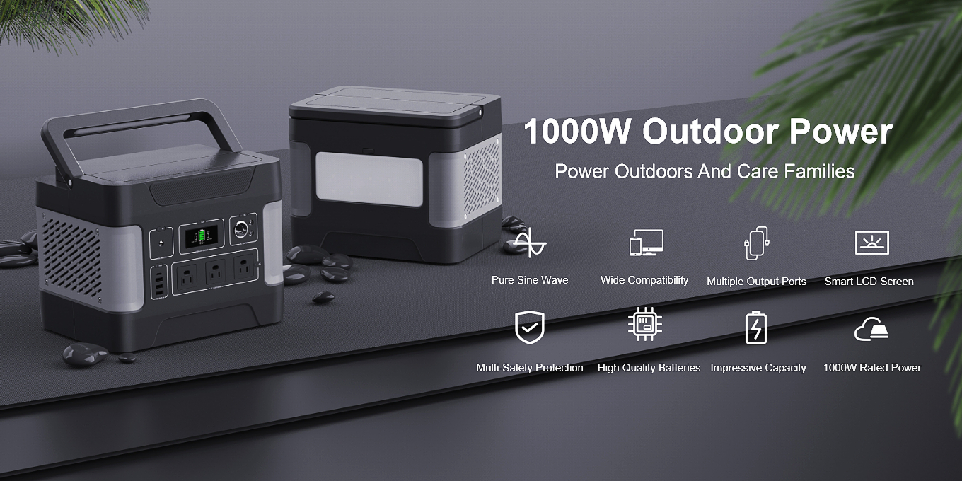 1000W Deep Cycle Portable Power Station For Charging