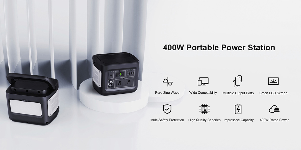 400W Viðhaldsfrjáls sólarrafall til að hlaða